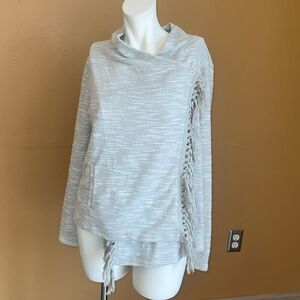 JACK by BB DAKOTA Wrap  Drape Front Cardigan Sweater w tassels size Small
